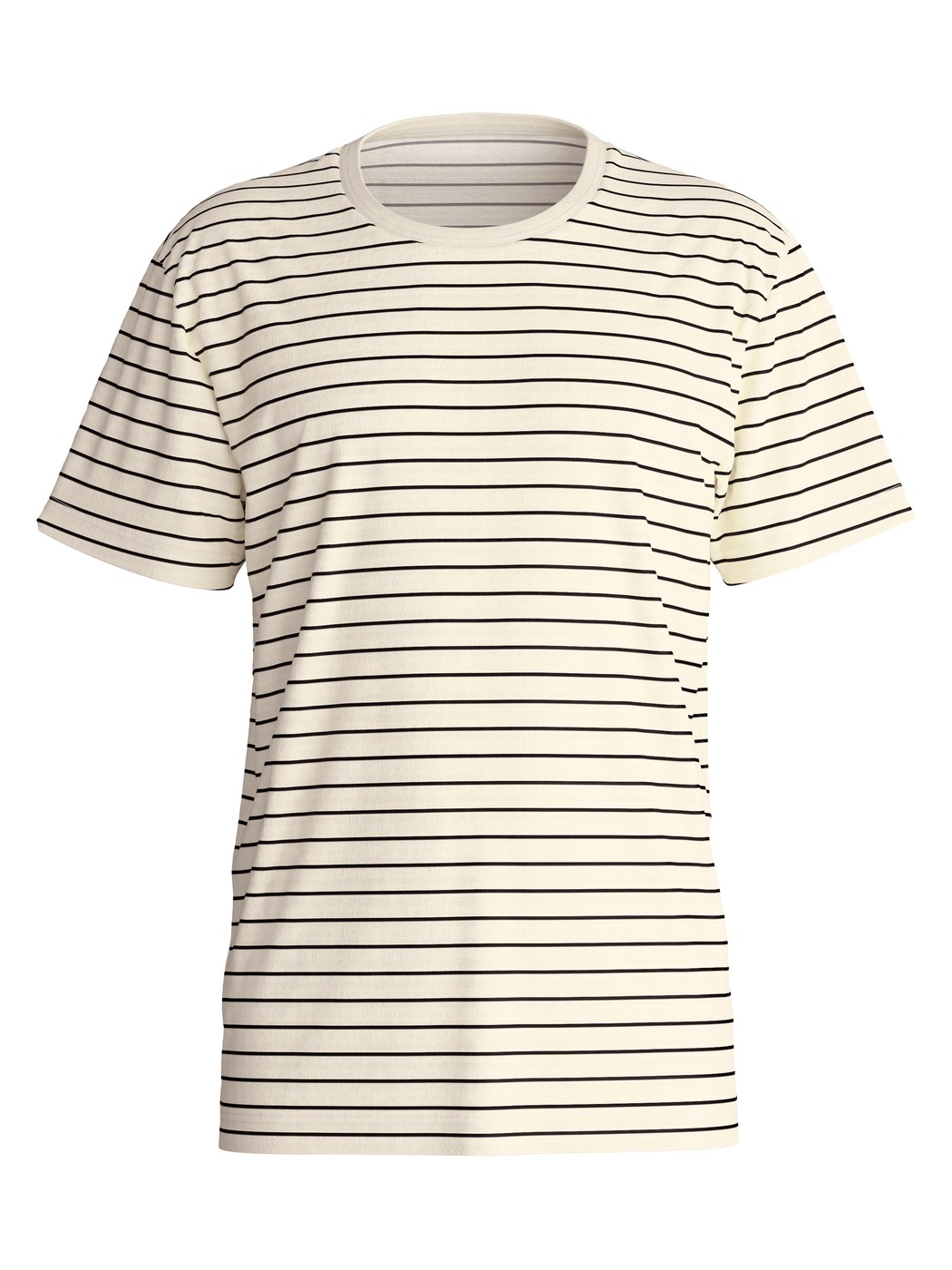Herren - Kurzarm-Shirt aus Viskose in Beige, Gestreift aus Serie RMX Lounge Lecce von CALIDA