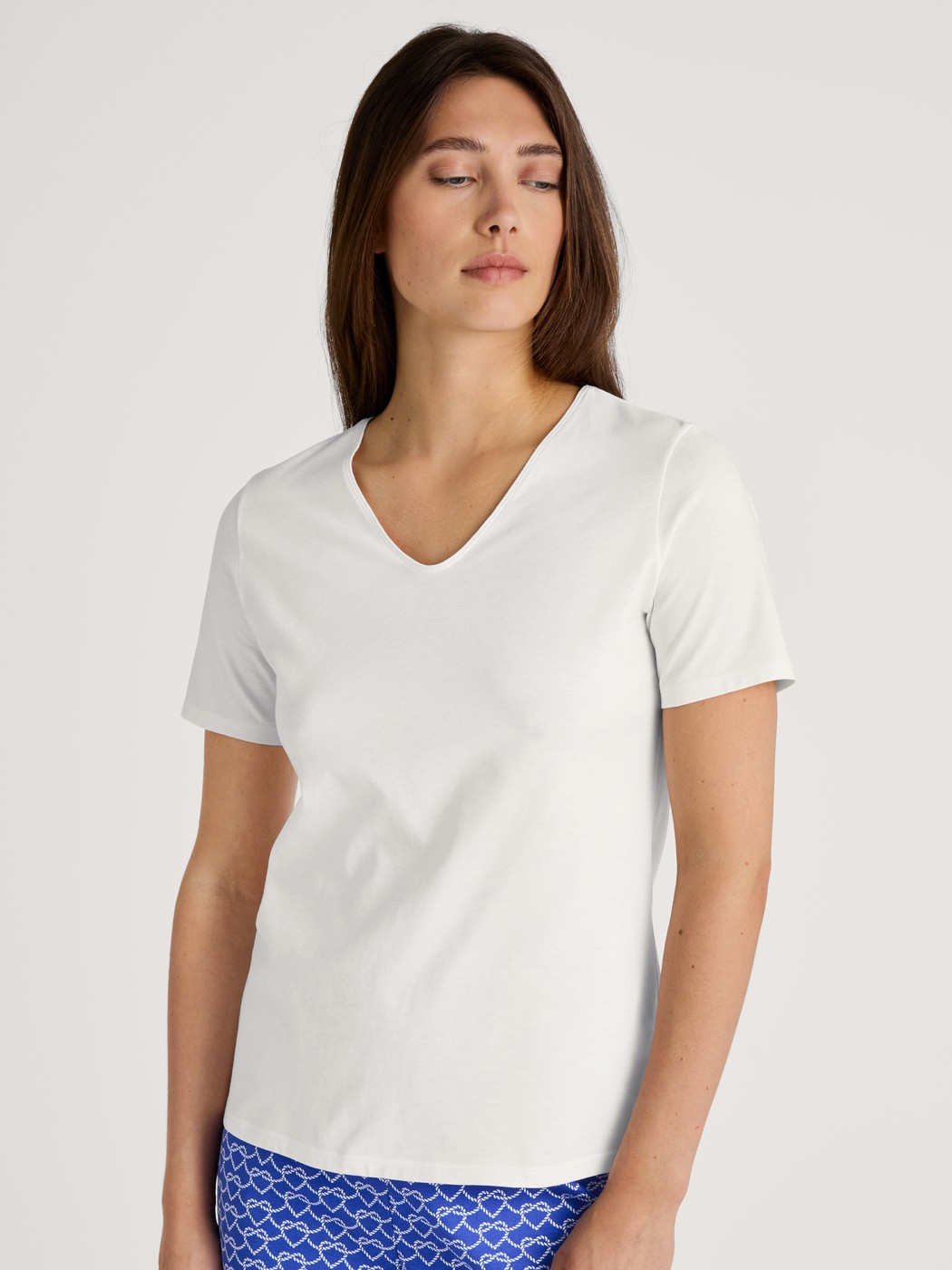 T-shirt with V-neck