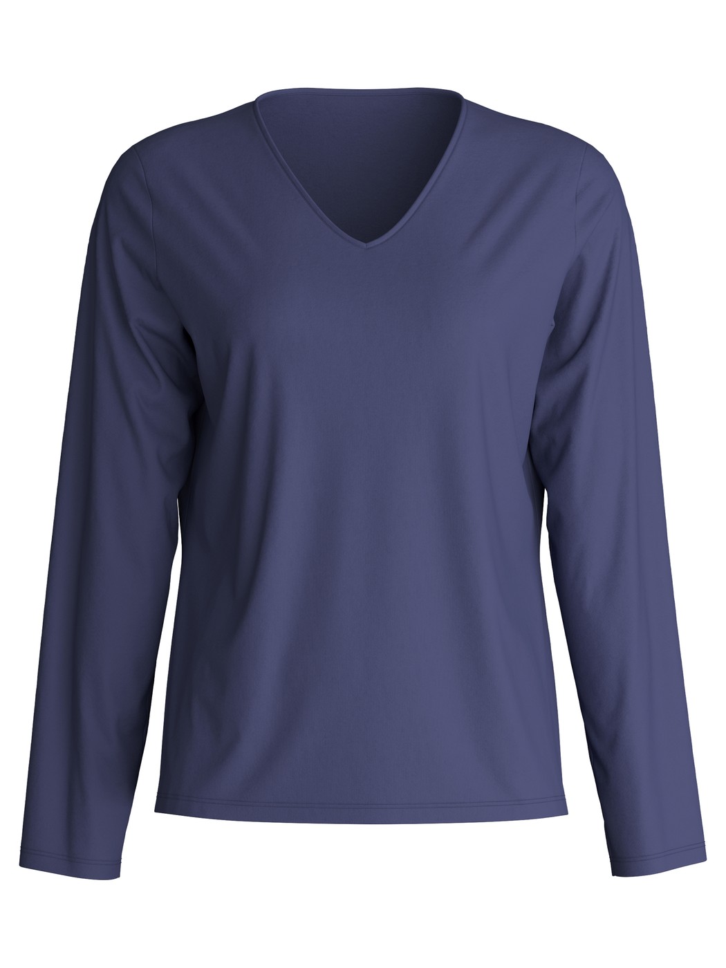 Damen - Langarm-Shirt aus 100% Baumwolle in Blau, Einfarbig aus Serie Favourites Universe von CALIDA