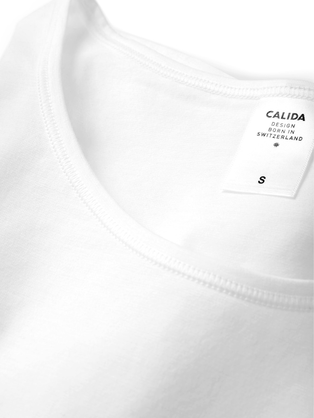 Donna - Shirt a manica lunga in Cotone di colore Bianco, Tinta unita, della serie Natural Comfort di CALIDA