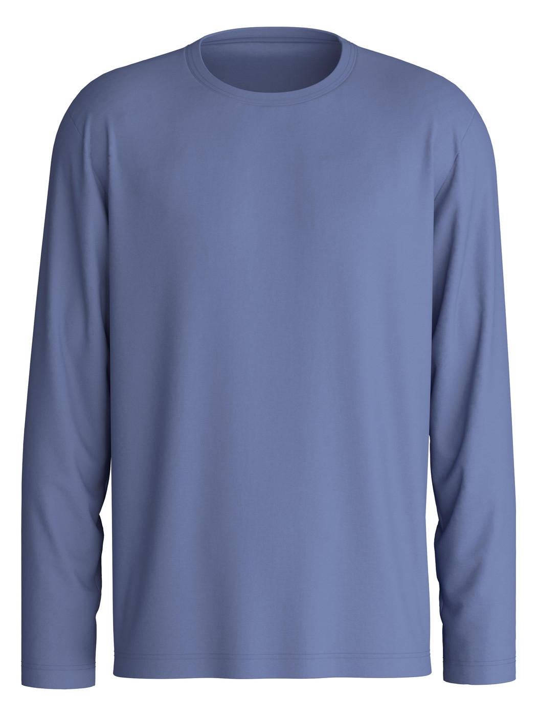Men - Shirt long sleeve made of 100% Cotton in Blue, Unicoloured, from the Remix Basic Sleep series by CALIDA
