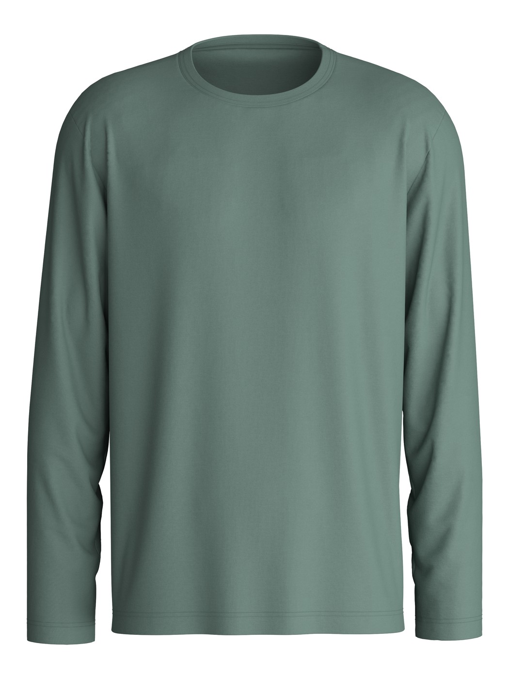 Men - Shirt long sleeve made of 100% Cotton in Green, Unicoloured, from the RMX Sleep Weekend series by CALIDA