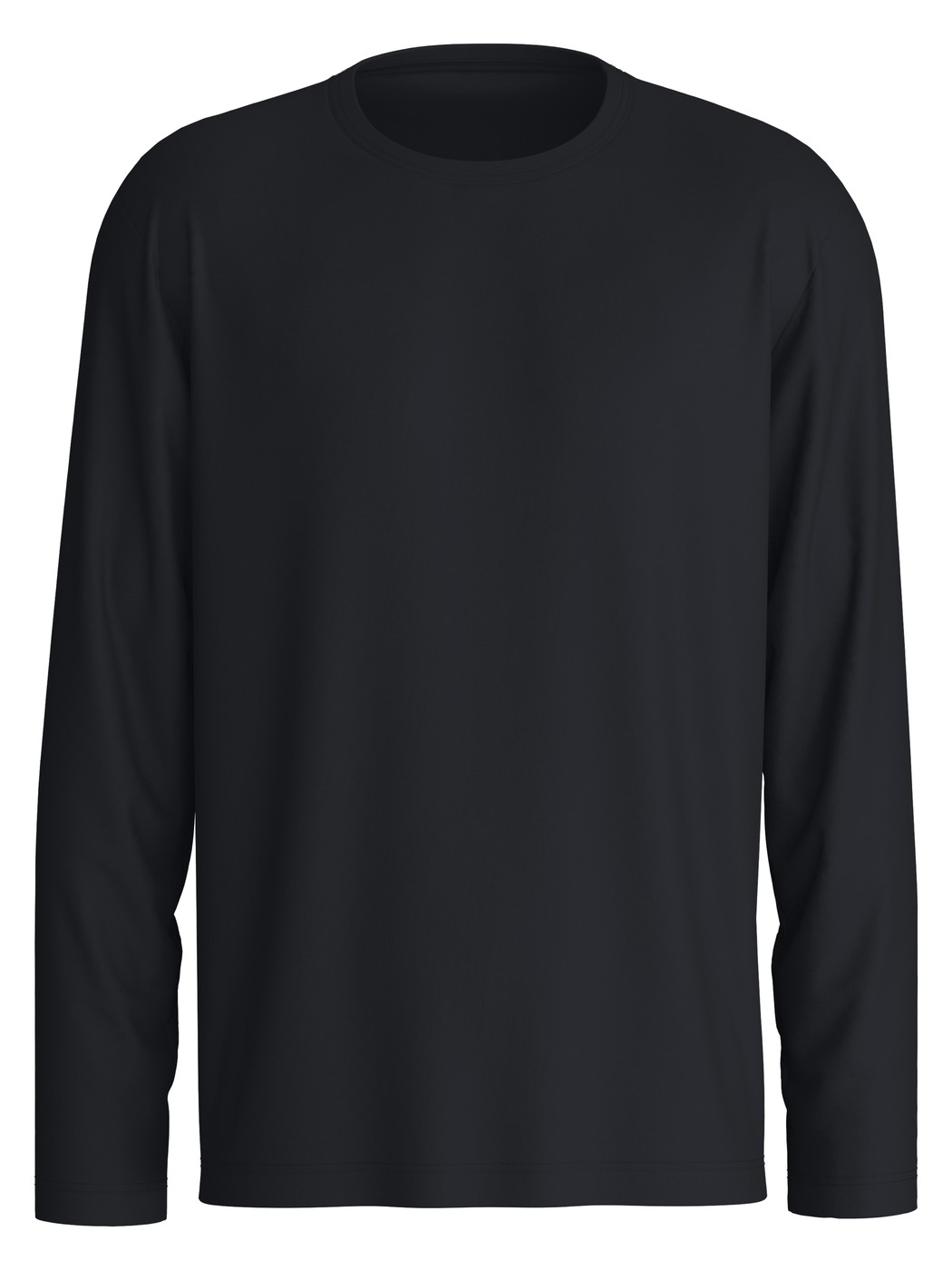 Herren - Langarm-Shirt aus 100% Baumwolle in Schwarz, Einfarbig aus Serie RMX Sleep Leisure von CALIDA
