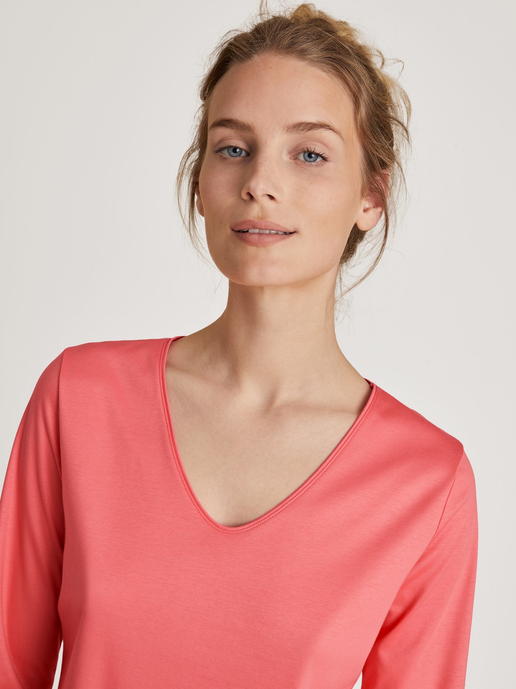 Langarm-Shirt, V-Neck