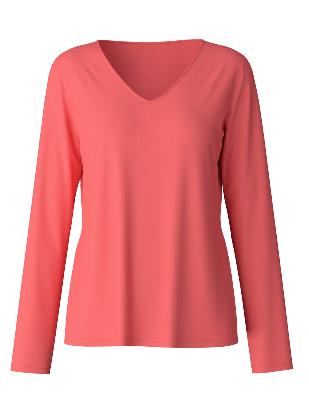 Langarm-Shirt, V-Neck