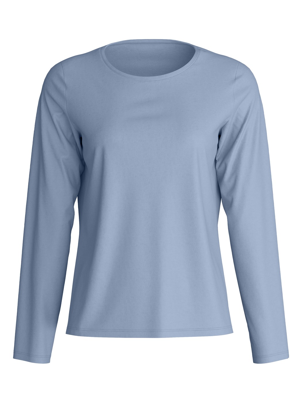 Femme - T-shirt à manches longues en 100% coton de couleur Bleu, Unicolore, de la série Favourites Tiles de CALIDA