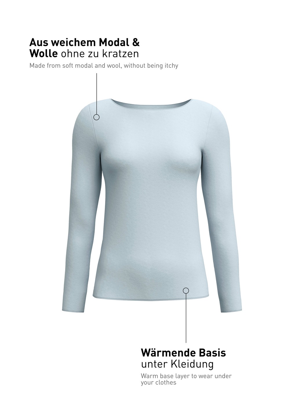 Women -  made of Modal in Blue, Unicoloured, from the Second Skin series by CALIDA