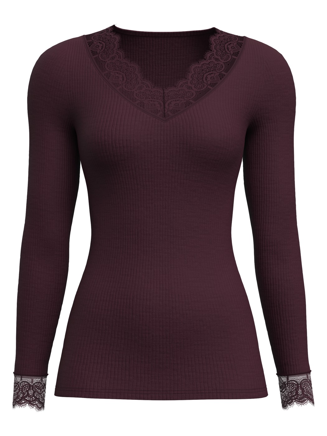 Donna -  in Lana di colore Rosso, Pizzo, della serie Silky Wool Joy di CALIDA