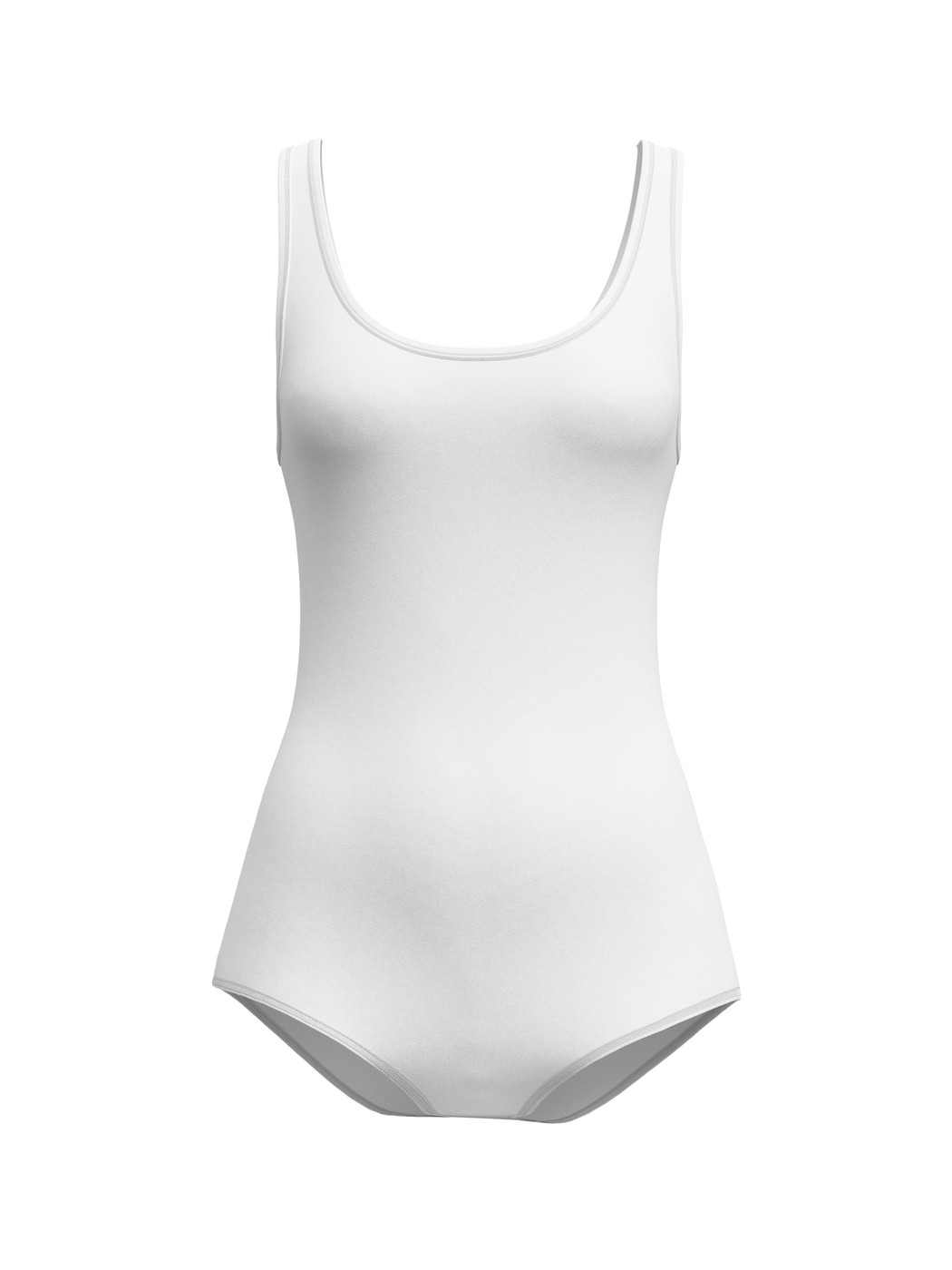 Femme - Body en Coton de couleur Blanc, Unicolore, de la série Natural Comfort de CALIDA