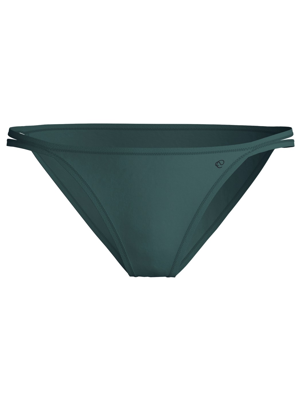 Femme - Tanga taille basse en Polyamide de couleur Vert, Unicolore, de la série Sleek Skin de CALIDA