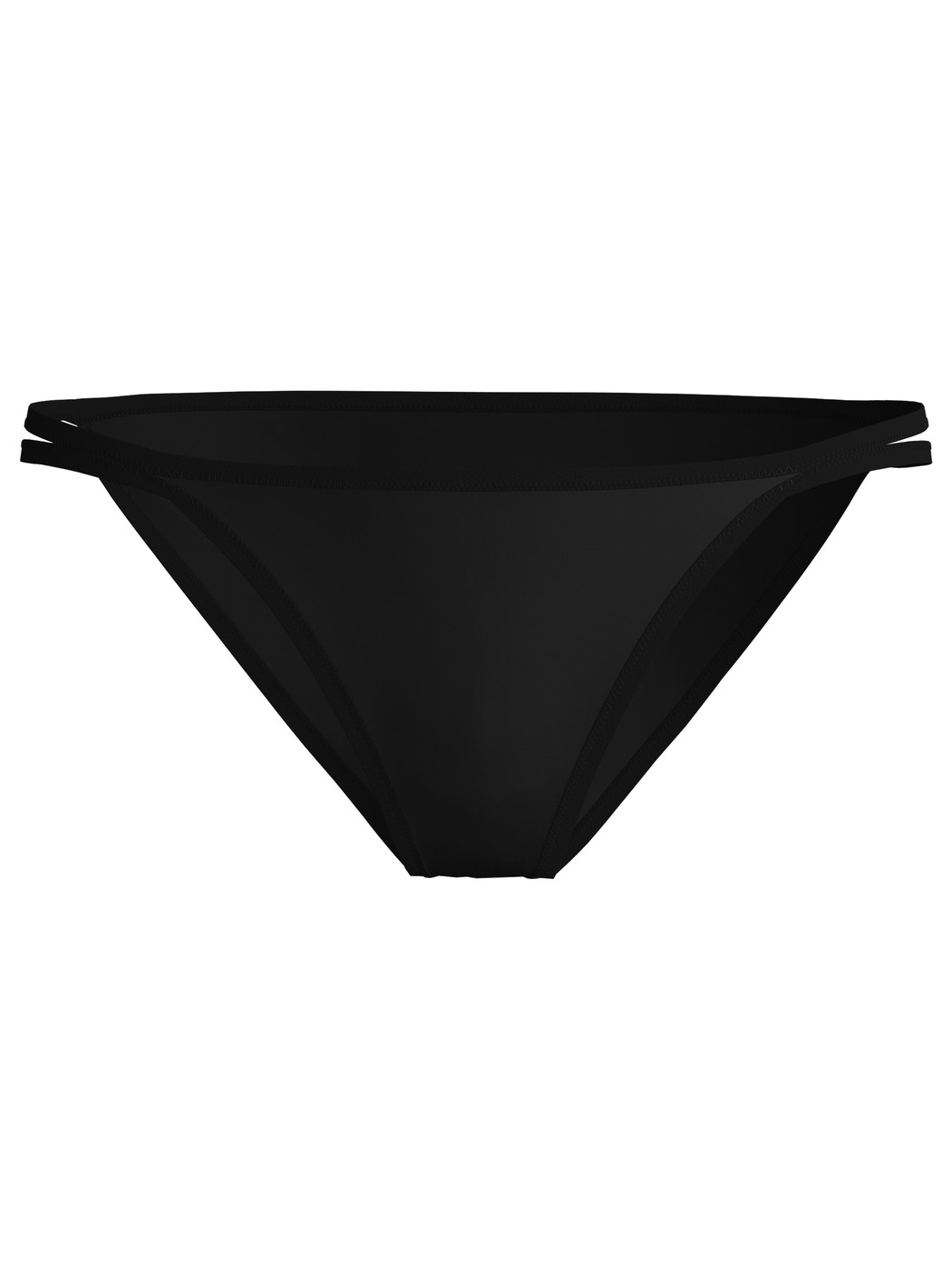 Femme - Tanga taille basse en Polyamide de couleur Noir, Unicolore, de la série Sleek Skin de CALIDA