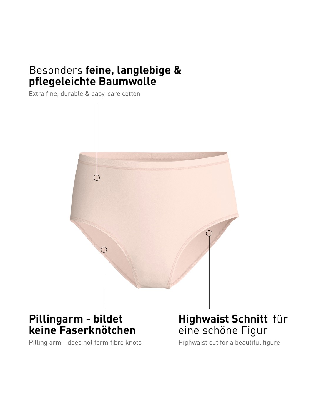 Women - Brief made of Cotton in Pink, Unicoloured, from the Natural Comfort series by CALIDA
