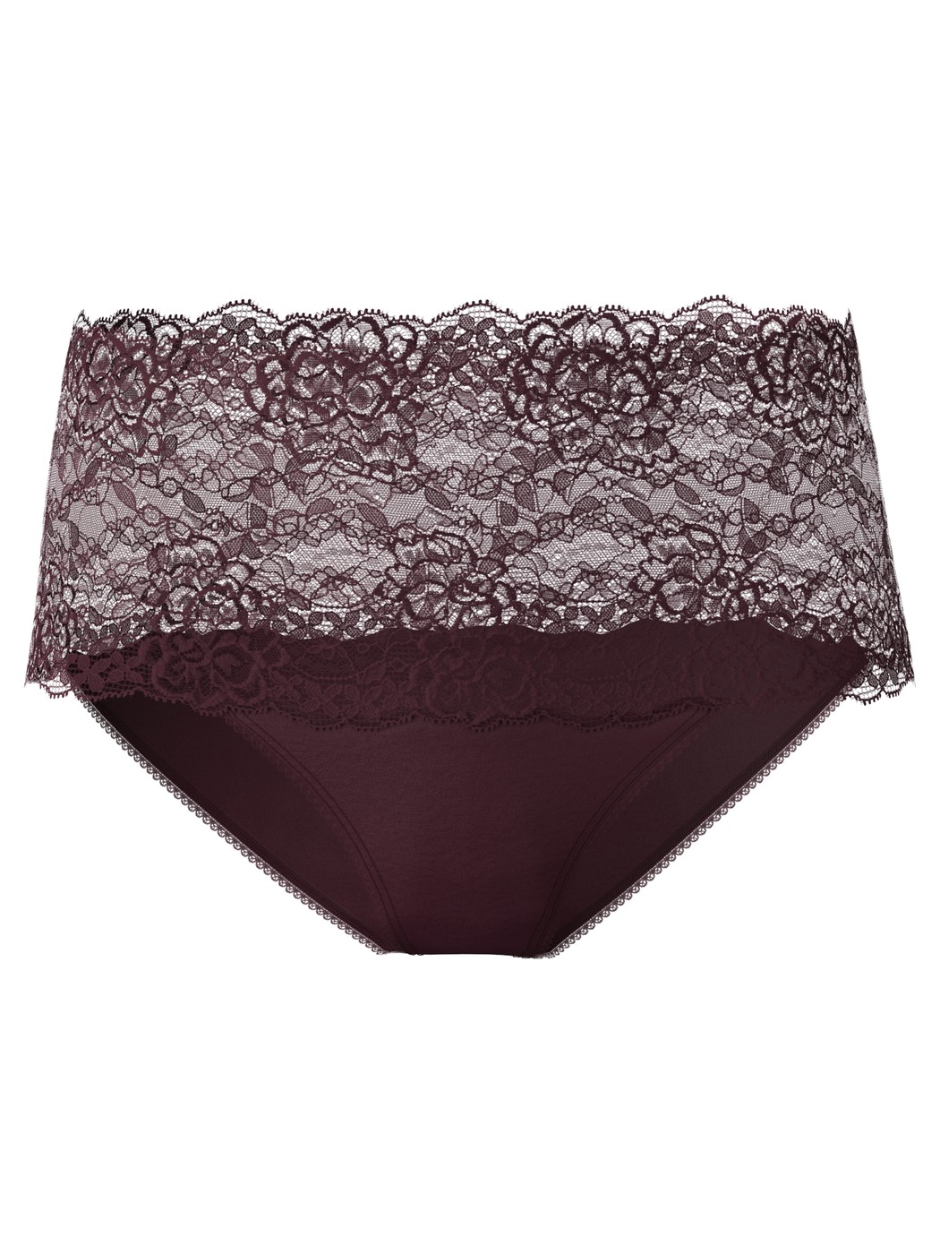 Damen - Slip mit Spitzenbund, high waist aus Spitze in Rot, Spitze aus Serie Sensual Secrets von CALIDA