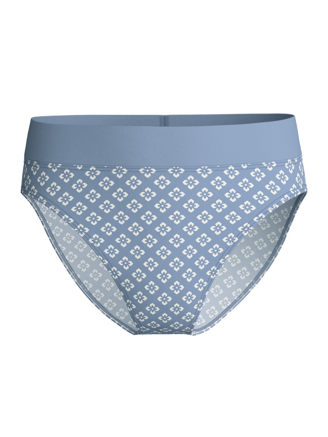 Donna - Slip, high waist in Cotone di colore Blu, A scacchi, della serie Elastic Trend di CALIDA