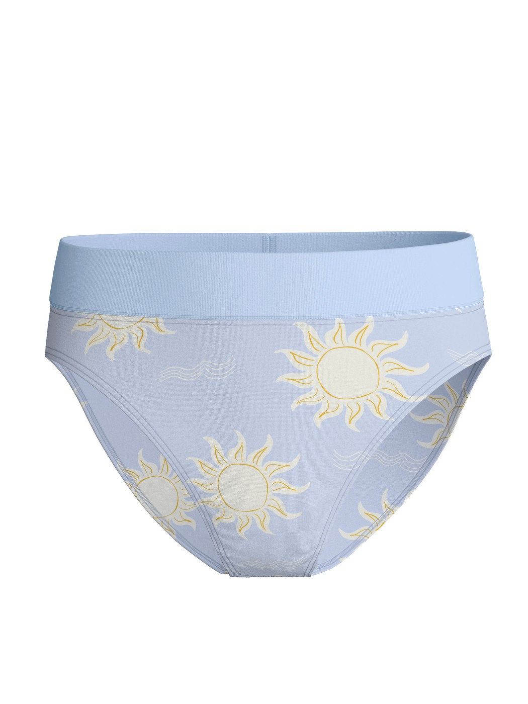 Women - Brief, high waist made of Cotton in Blue, Motif, from the EDITION 85 series by CALIDA