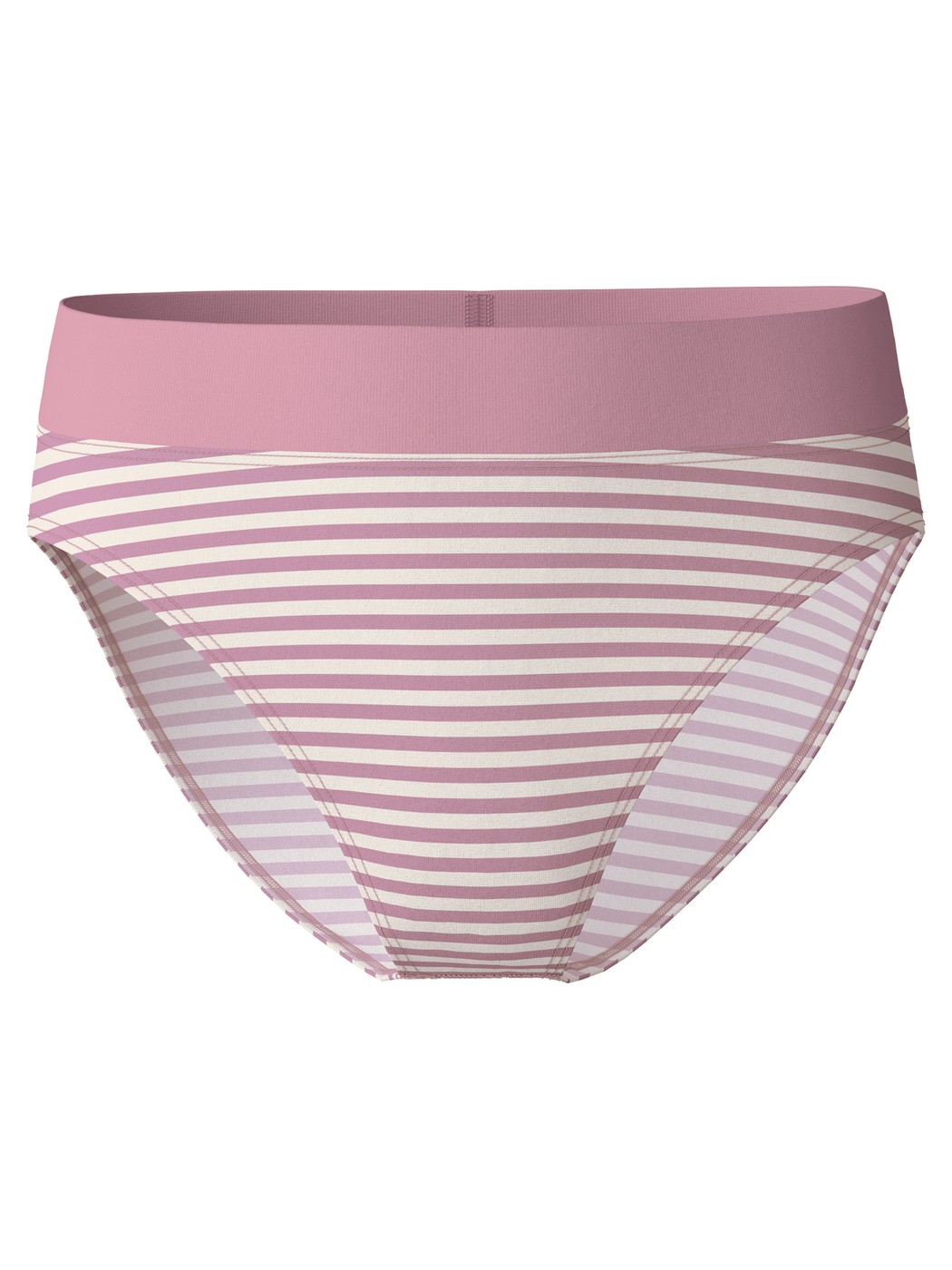 Damen - Slip mit Softbund, high waist aus Baumwolle in Rosa, Gestreift aus Serie Elastic von CALIDA