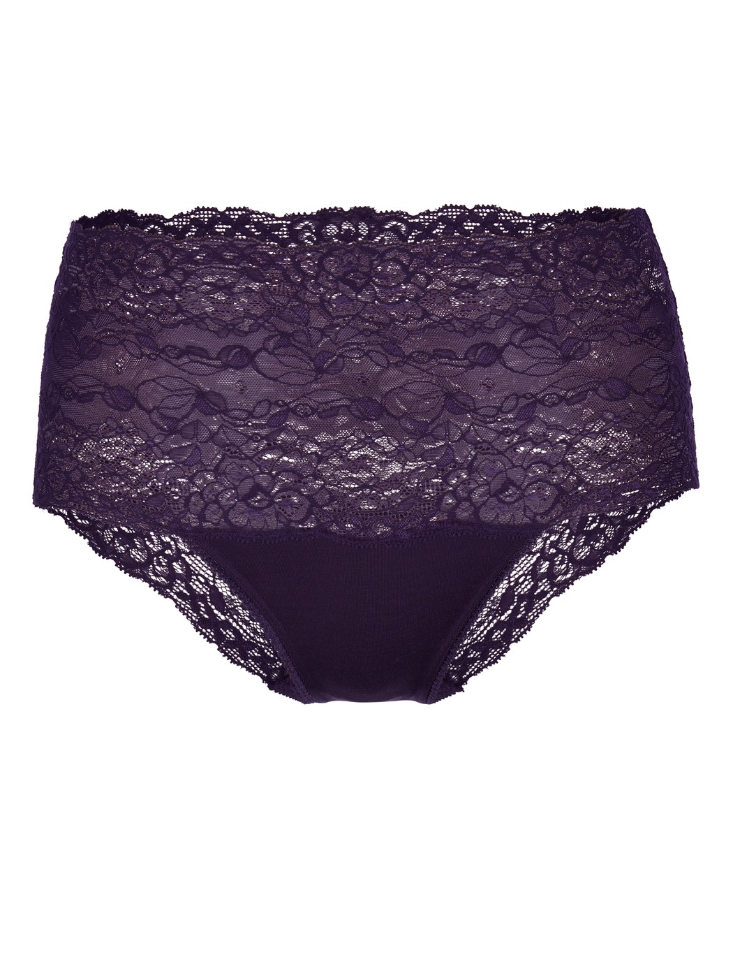 Brief with lace, high waist