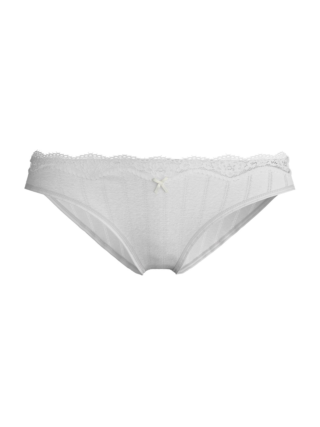 Donna - Slip, low cut in Cotone di colore Bianco, Pizzo, della serie Etude Toujours di CALIDA