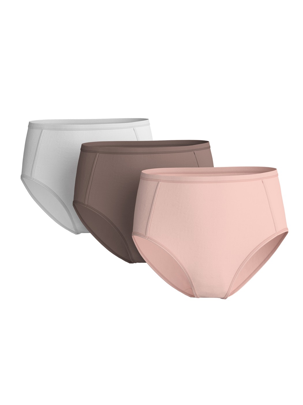 Damen - Slip, high waist, 3er-Pack aus Polyamid in Braun, Einfarbig aus Serie Eco Sense Special von CALIDA