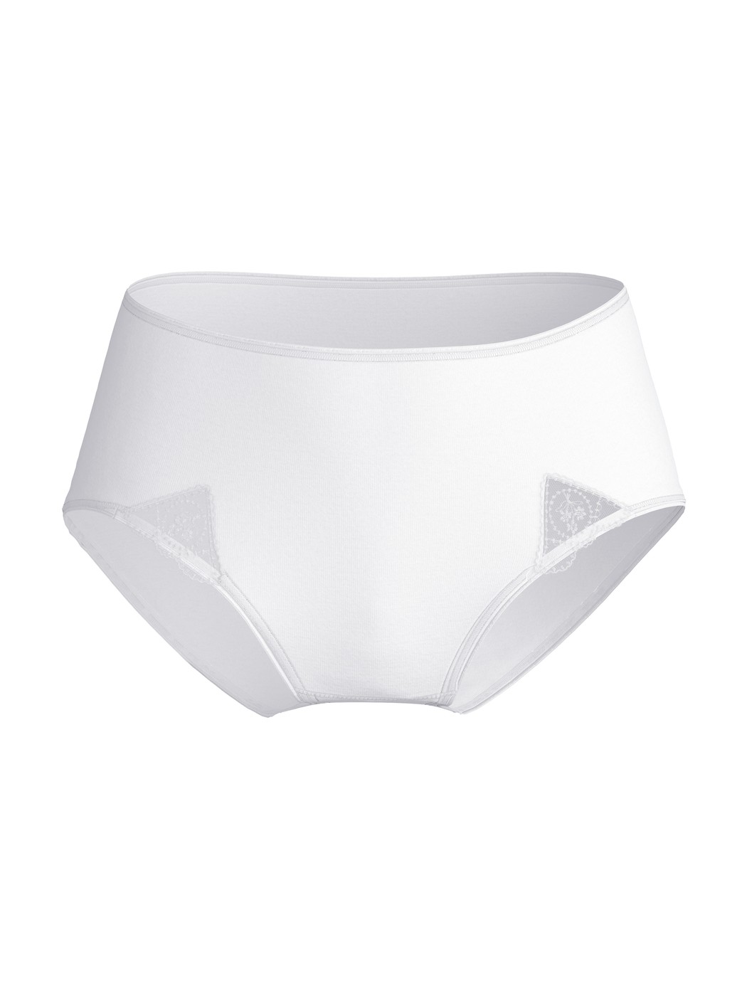 Damen - Midi-Slip aus 100% Baumwolle in Weiß, Spitze aus Serie Cotton Desire von CALIDA
