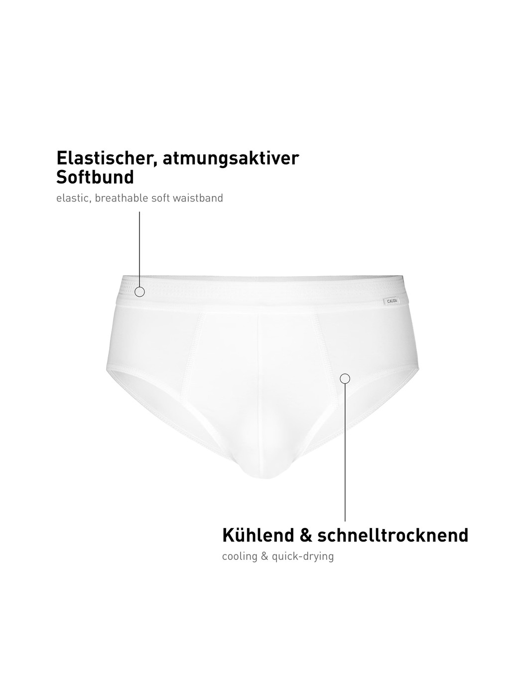 Men - Brief made of Lyocell in White, Unicoloured, from the Focus series by CALIDA