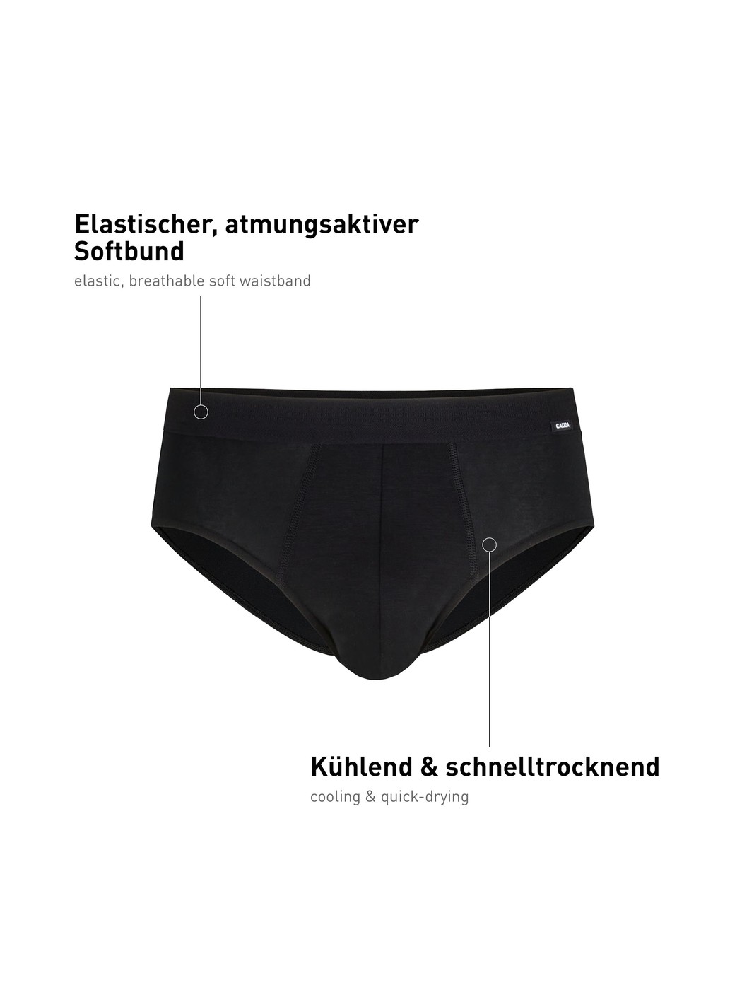 Men - Brief made of Lyocell in Black, Unicoloured, from the Focus series by CALIDA