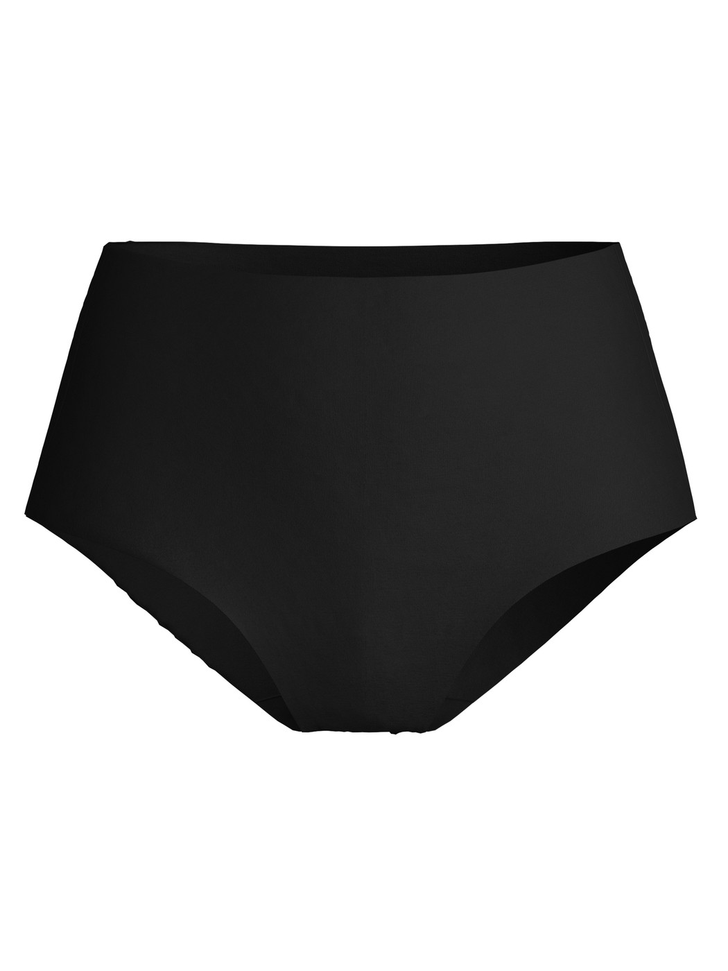 Femme - Slip taille haute sans couture en Modal de couleur Noir, Unicolore, de la série Natural Skin de CALIDA