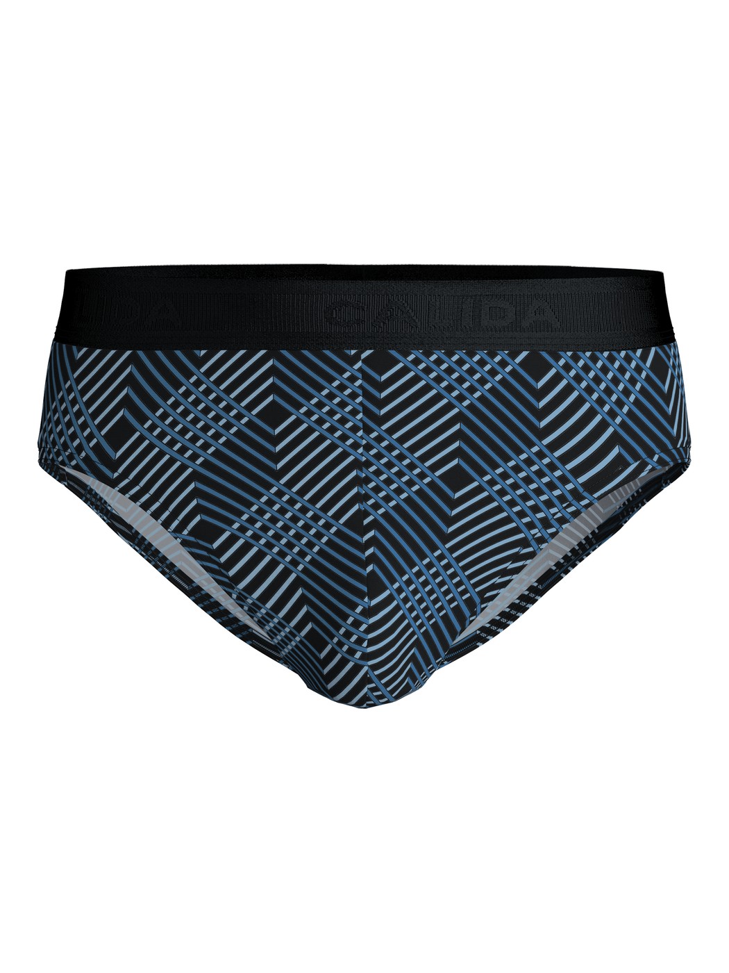 Herren - Slip mit Softgummibund aus Baumwolle in Schwarz, Gemustert aus Serie Grafic Cotton von CALIDA