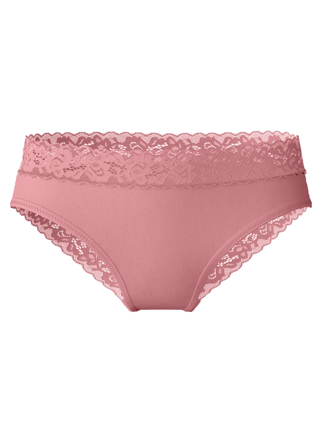 Donna - Slip in Cotone di colore Rosa, Pizzo, della serie Nat. Comfort Xtra di CALIDA