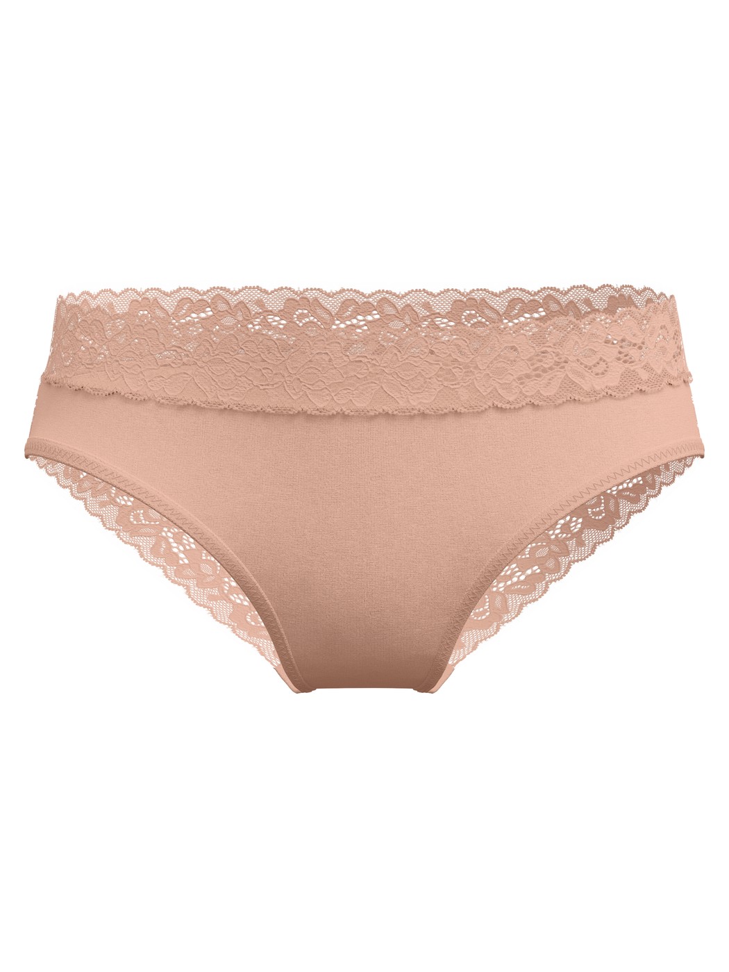 Donna - Slip in Cotone di colore Marrone, Pizzo, della serie Natural Comfort Lace di CALIDA