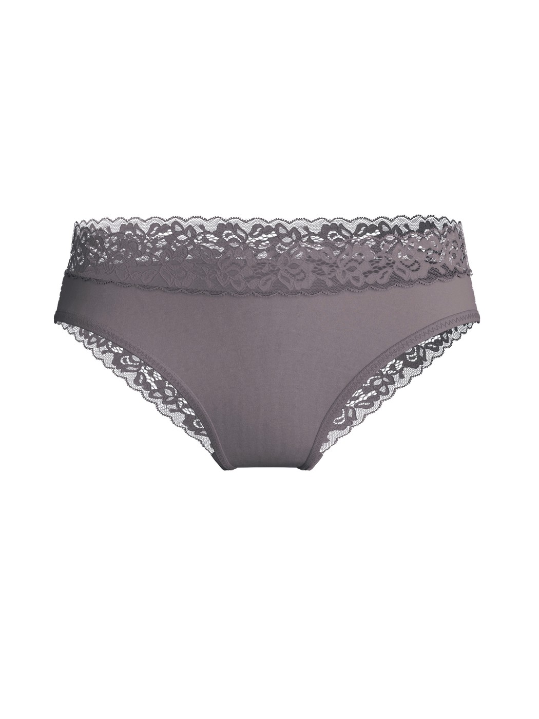 Women - Brief, regular cut made of Cotton in Brown, Lace, from the Natural Comfort Lace series by CALIDA