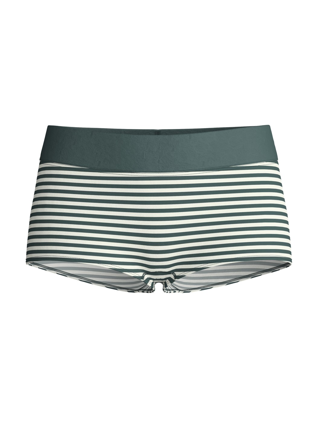 Femme - Panty taille haute en Coton de couleur Vert, Rayée, de la série Elastic Special de CALIDA