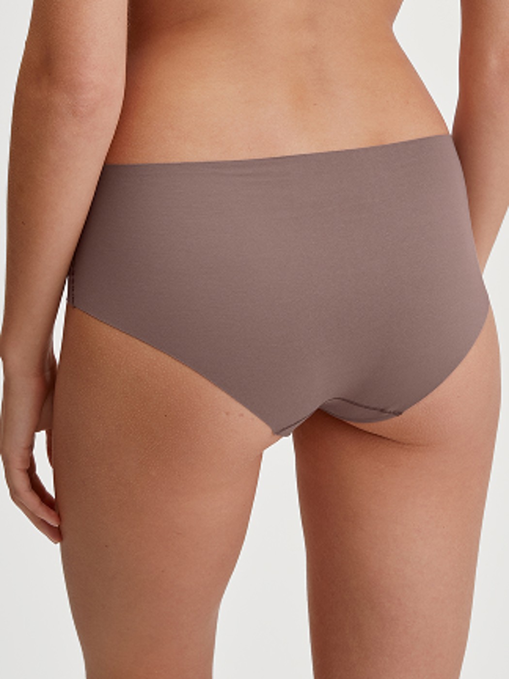 Women model is wearing Panty made of Modal in Brown, Unicoloured from the Natural Skin series by CALIDA, Front view