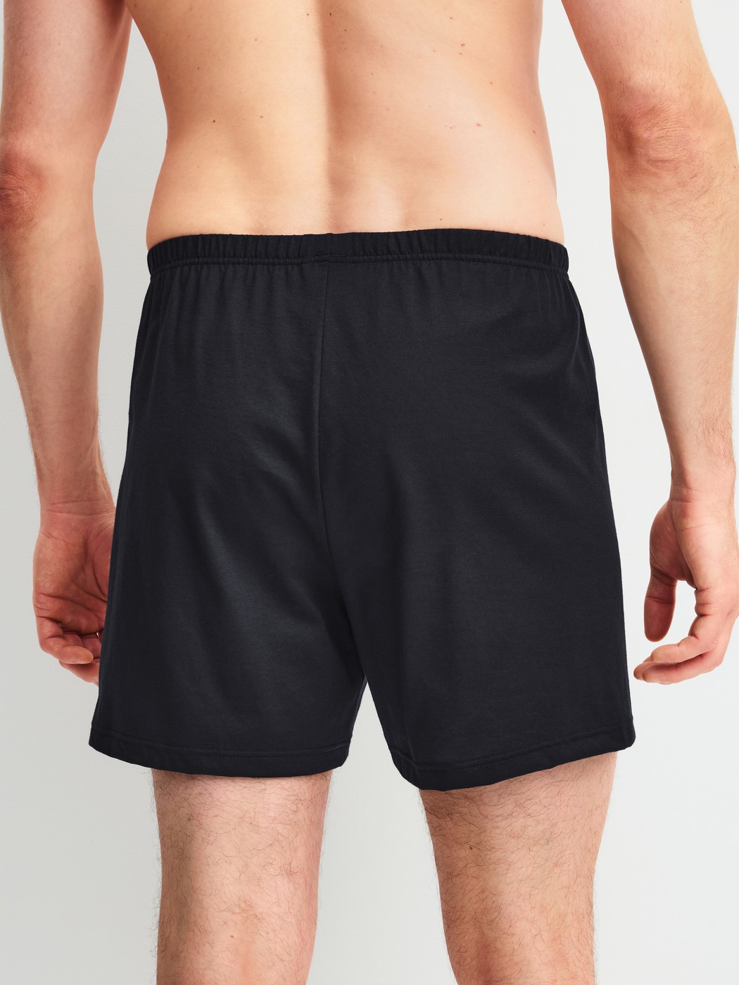 Men model is wearing Boxer Shorts, 2-Pack made of 100% Cotton in Black, Striped from the Cotton Special series by CALIDA, Additional Image