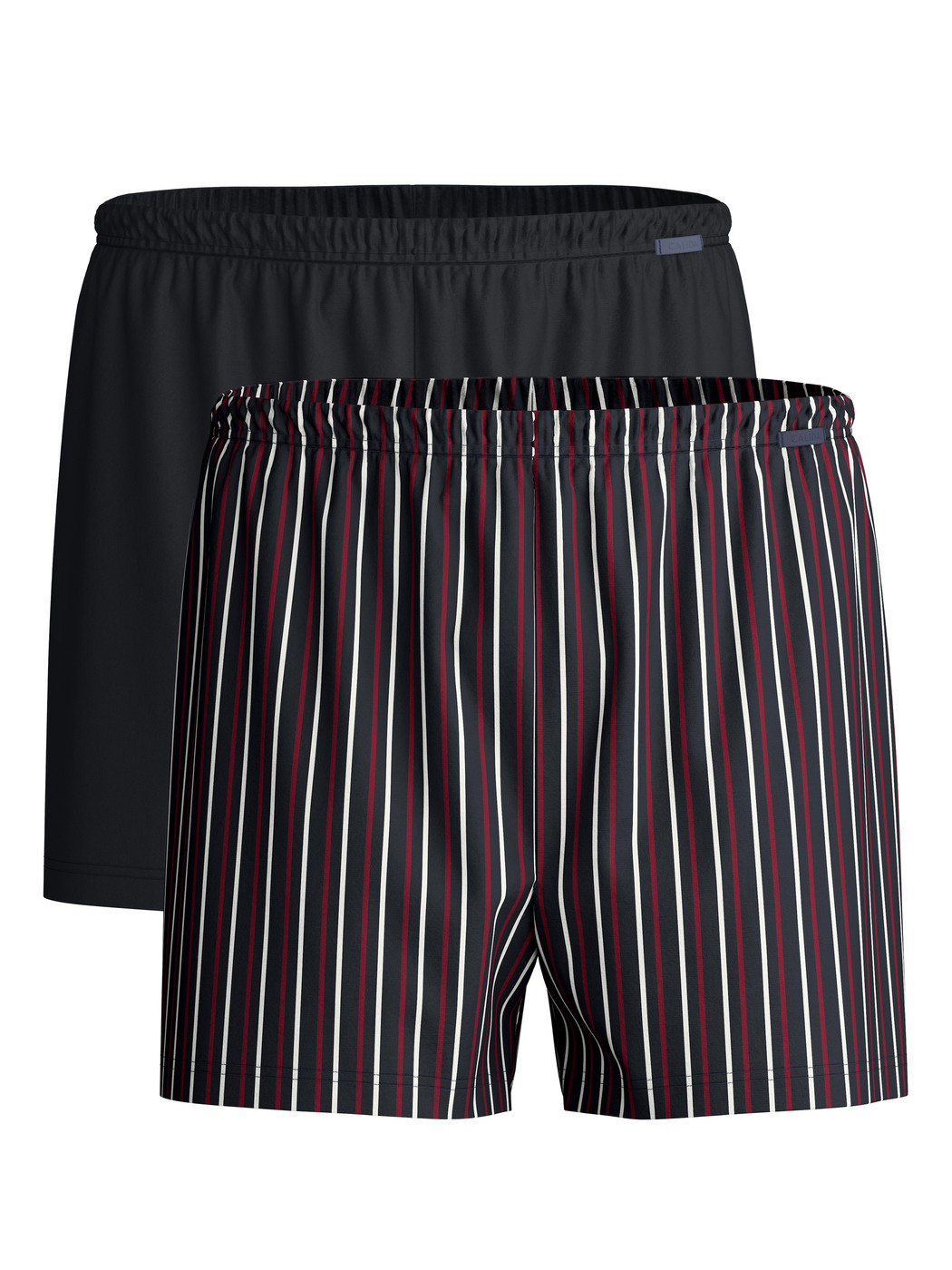 Men - Boxer Shorts, 2-Pack made of 100% Cotton in Black, Striped, from the Cotton Special series by CALIDA
