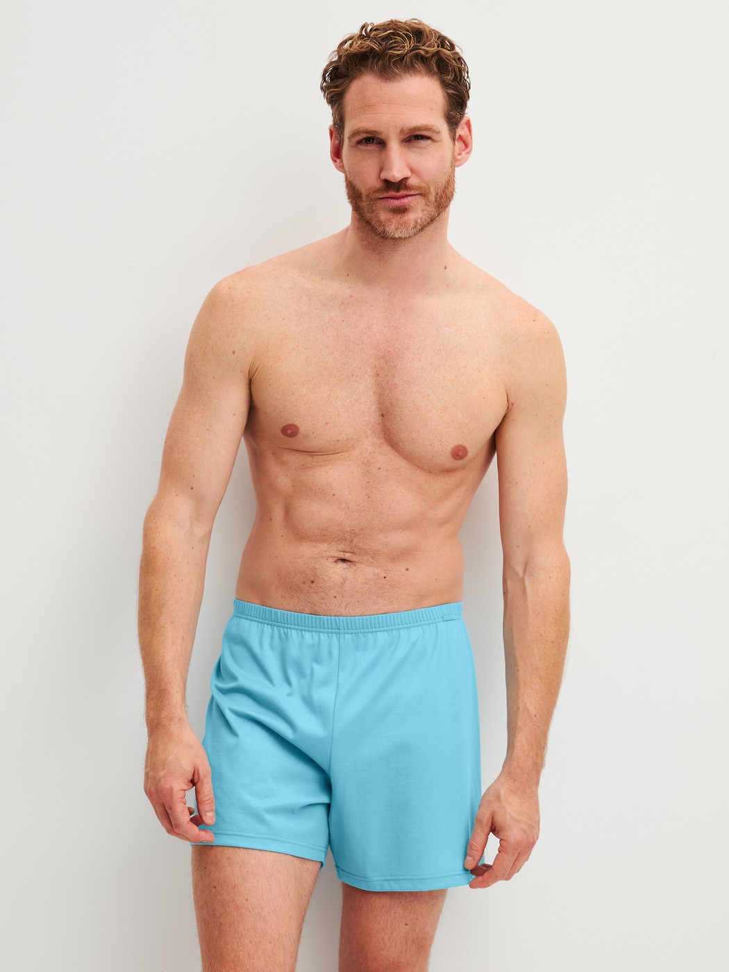 Le mannequin Homme porte le/la Boxershorts, lot de 2 en 100% coton de couleur Vert, À motifs, de la série Cotton Special de CALIDA, Image supplémentaire