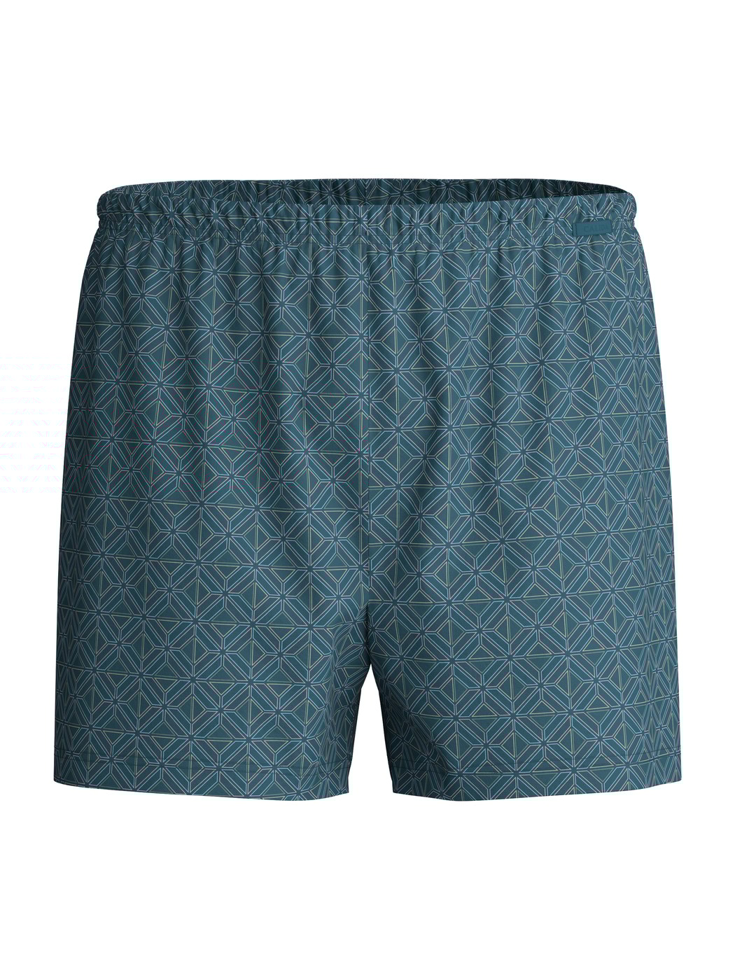 Herren - Jersey-Boxershorts ohne Eingriff aus Baumwolle in Blau, Gemustert aus Serie Prints von CALIDA