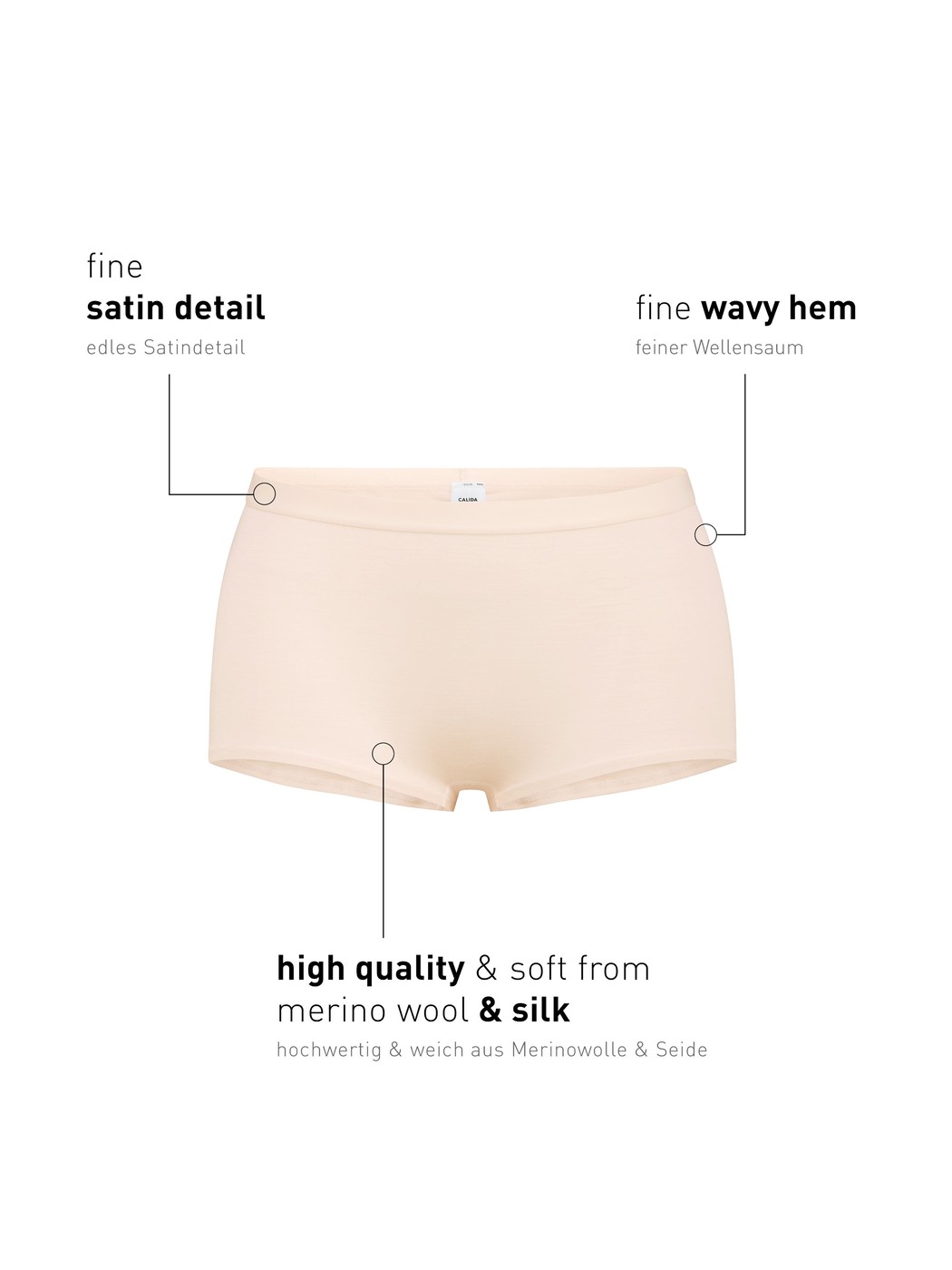 Panty aus Wolle-Seide, high waist