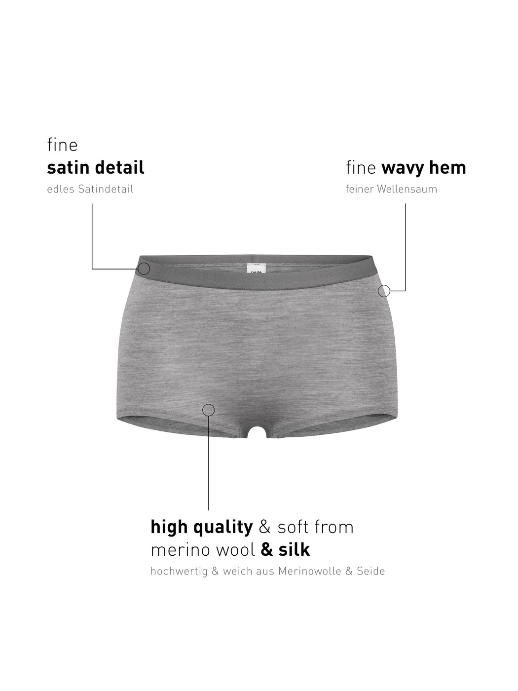 Panty aus Wolle-Seide, high waist