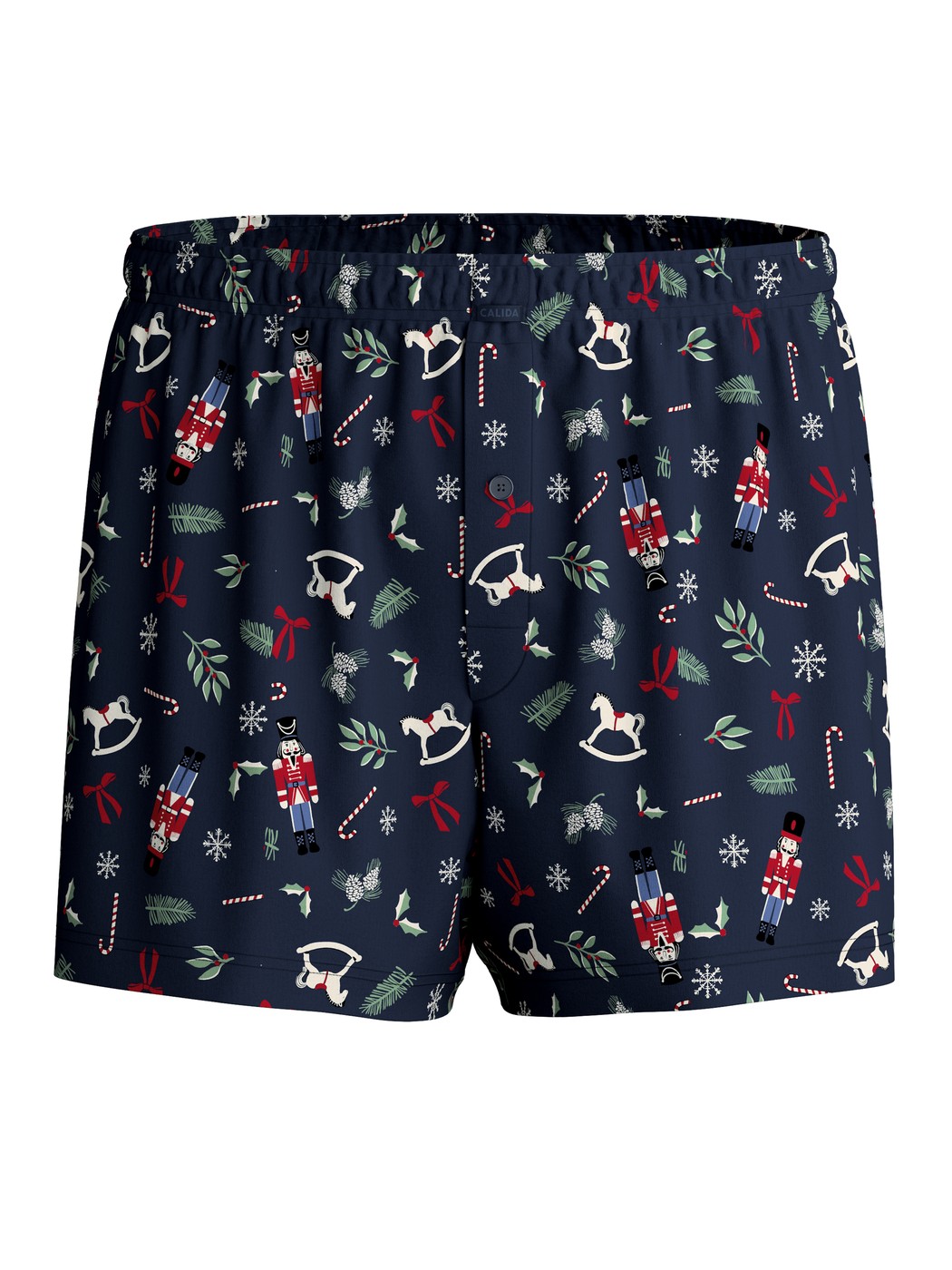Homme - Boxer short en 100% coton de couleur Bleu, À motifs, de la série Family & Friends de CALIDA