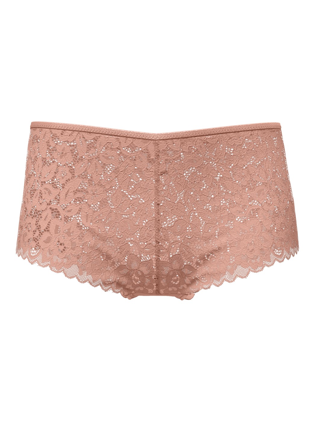 Femme - Panty taille haute en Coton de couleur Marron, Dentelle, de la série Natural Comfort Lace de CALIDA