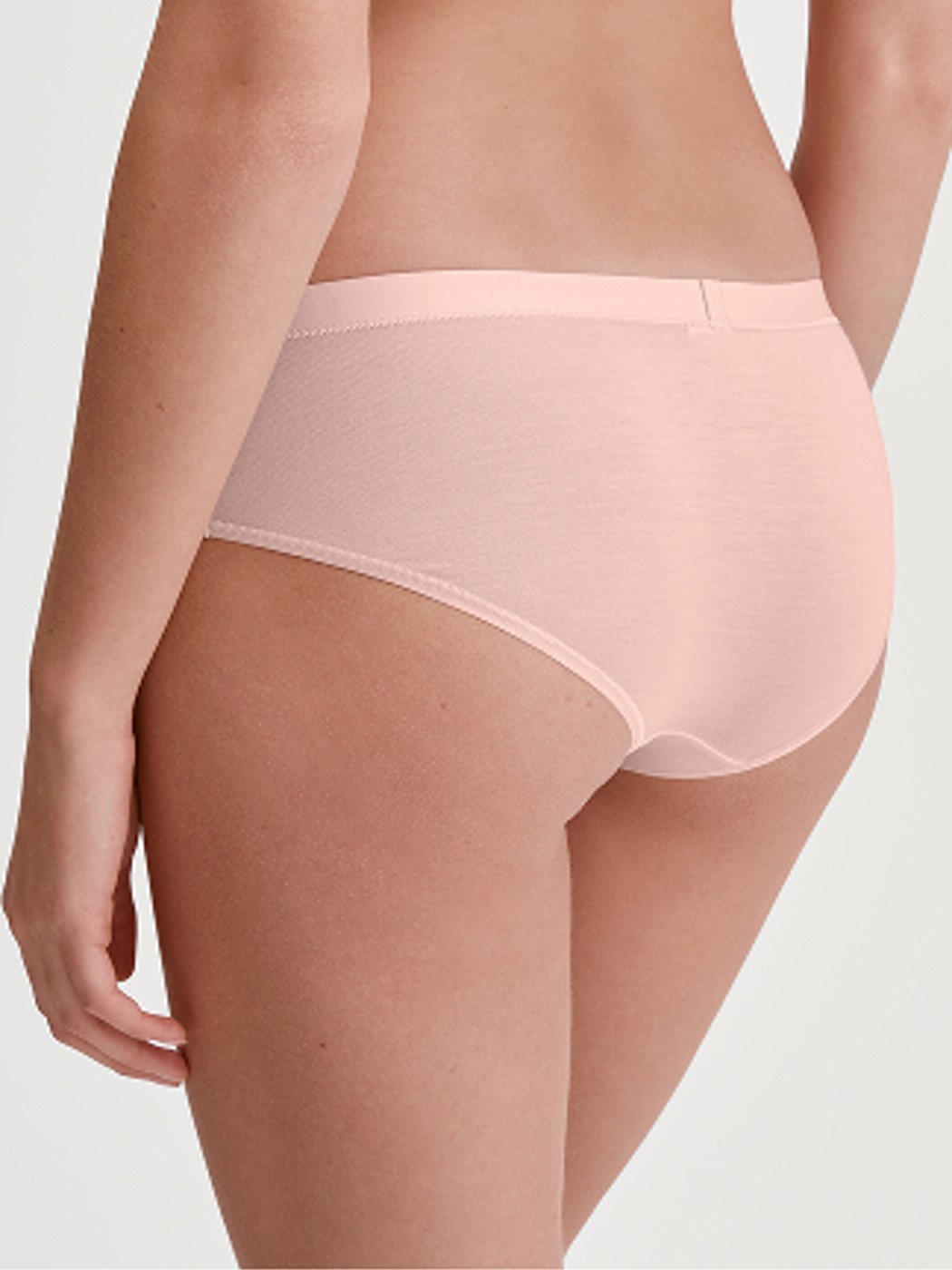 Women model is wearing Shorty regular cut made of Modal in Pink, Unicoloured from the Soft Favourites series by CALIDA, Front view