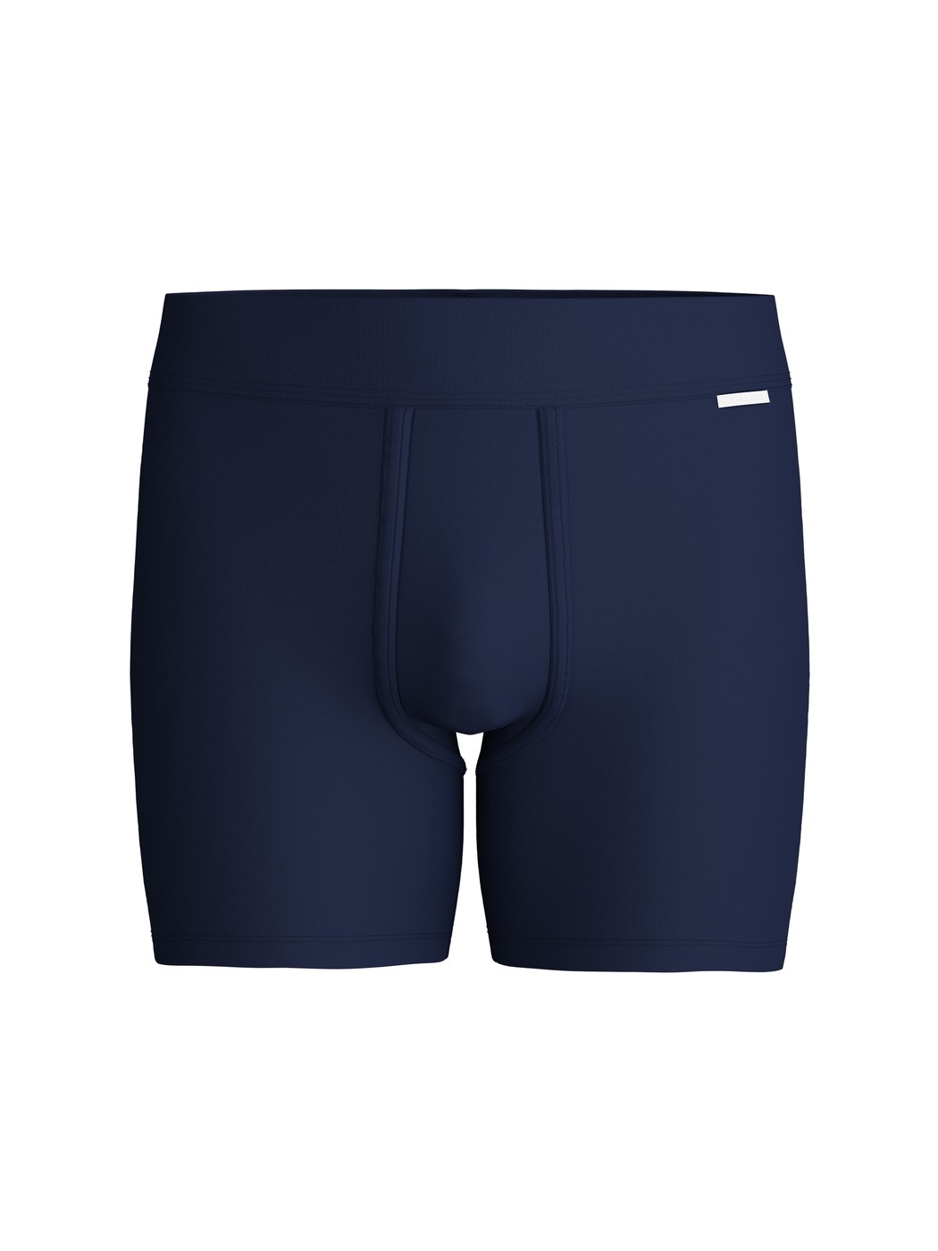 Herren - Boxer Brief, extra lang aus 100% Baumwolle in Blau, Einfarbig aus Serie Cotton 1:1 von CALIDA