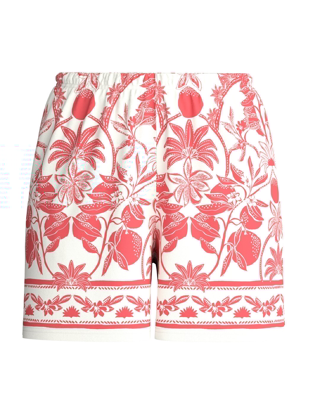 Women - Pyjama shorts made of 100% Cotton in Orange, Floral, from the Favourites Beach series by CALIDA
