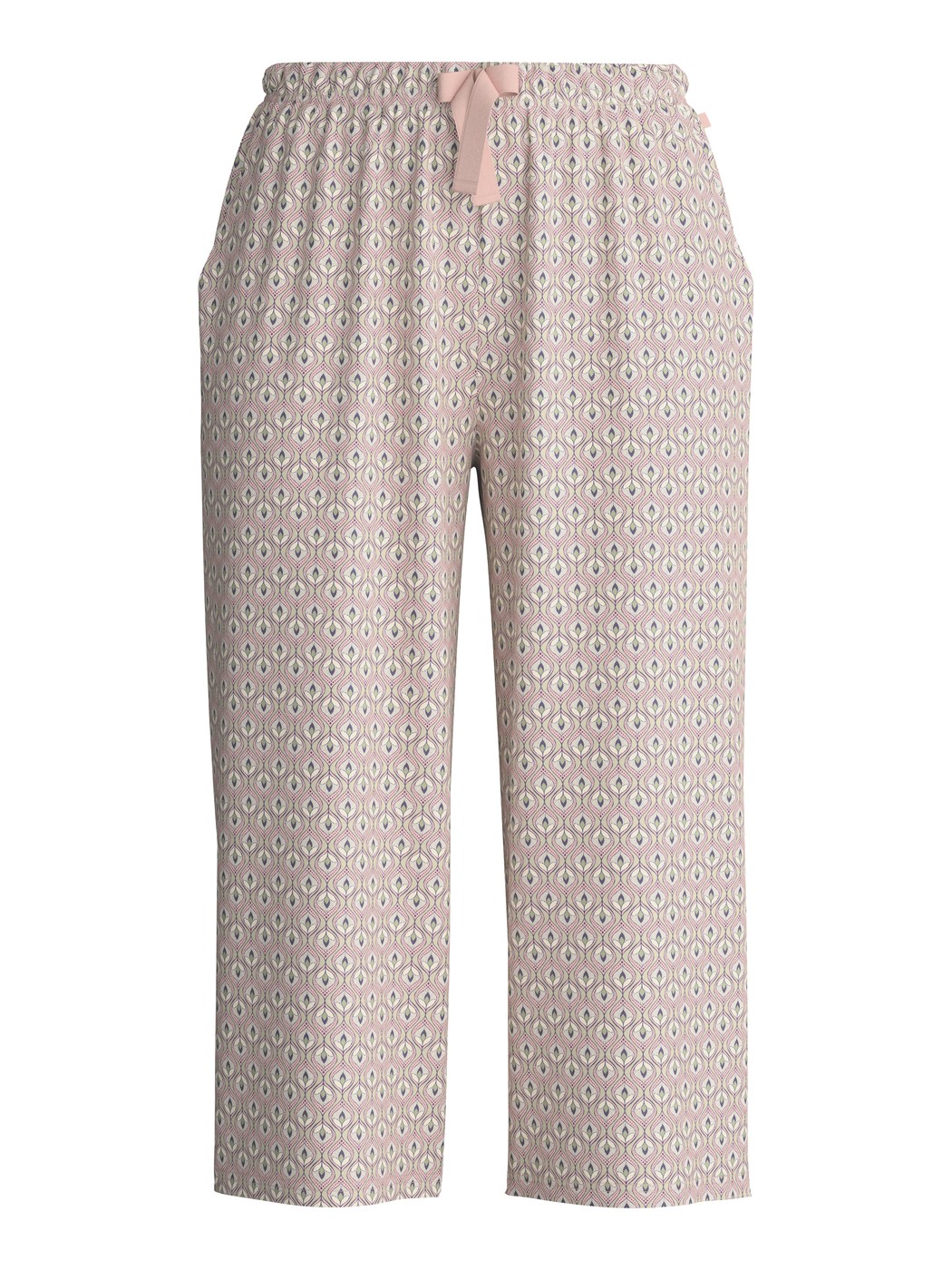 Damen - 3/4-Pyjamahose aus 100% Baumwolle in Grün, Gemustert aus Serie Favourites Arts von CALIDA