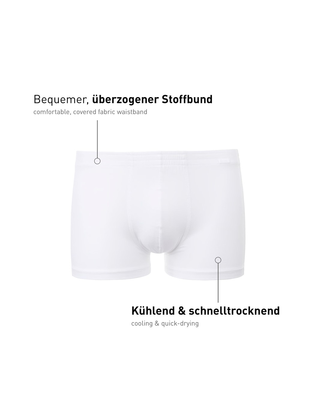 Homme - Boxer brief en Lyocell de couleur Blanc, Unicolore, de la série Focus de CALIDA