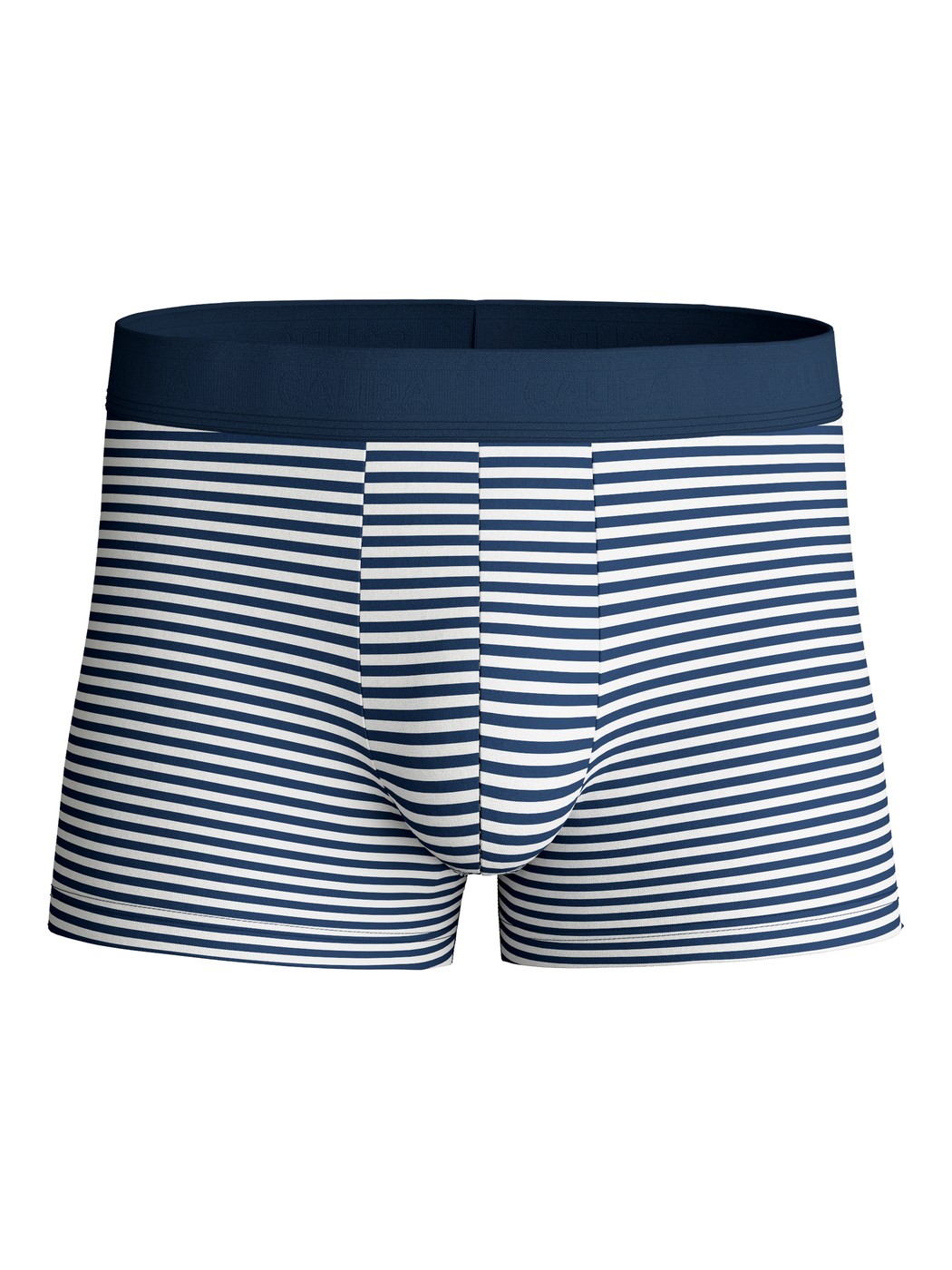 Herren - Boxer Brief mit Softgummibund aus Baumwolle in Blau, Gestreift aus Serie Grafic Cotton von CALIDA