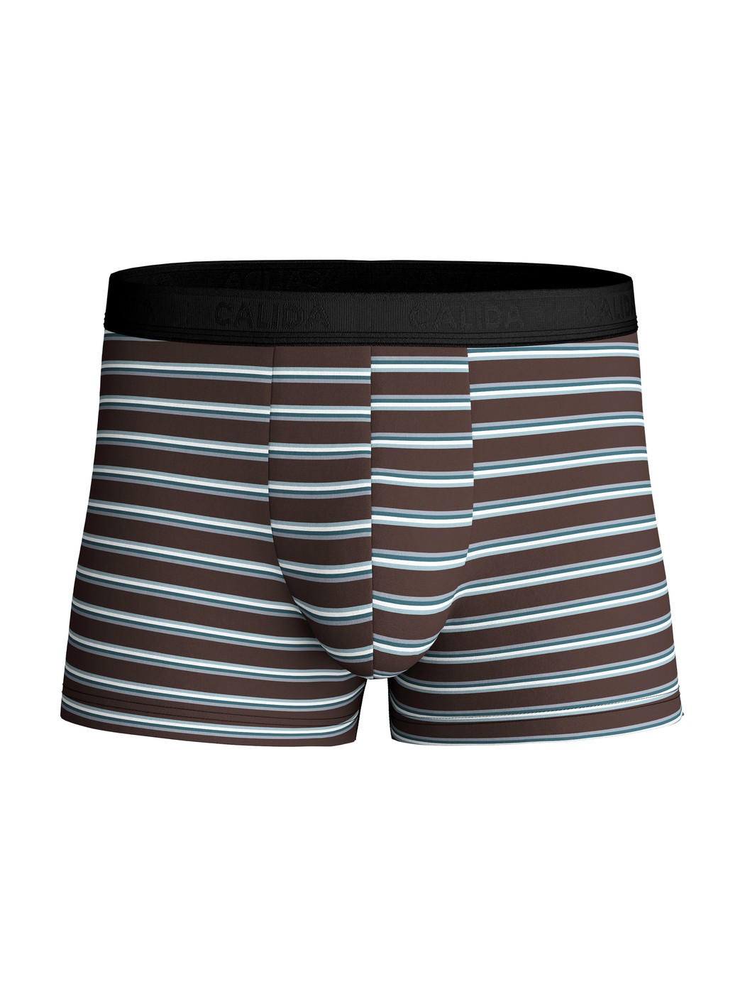 Herren - Boxer Brief mit Softgummibund aus Lyocell in Braun, Gestreift aus Serie Focus Trend von CALIDA