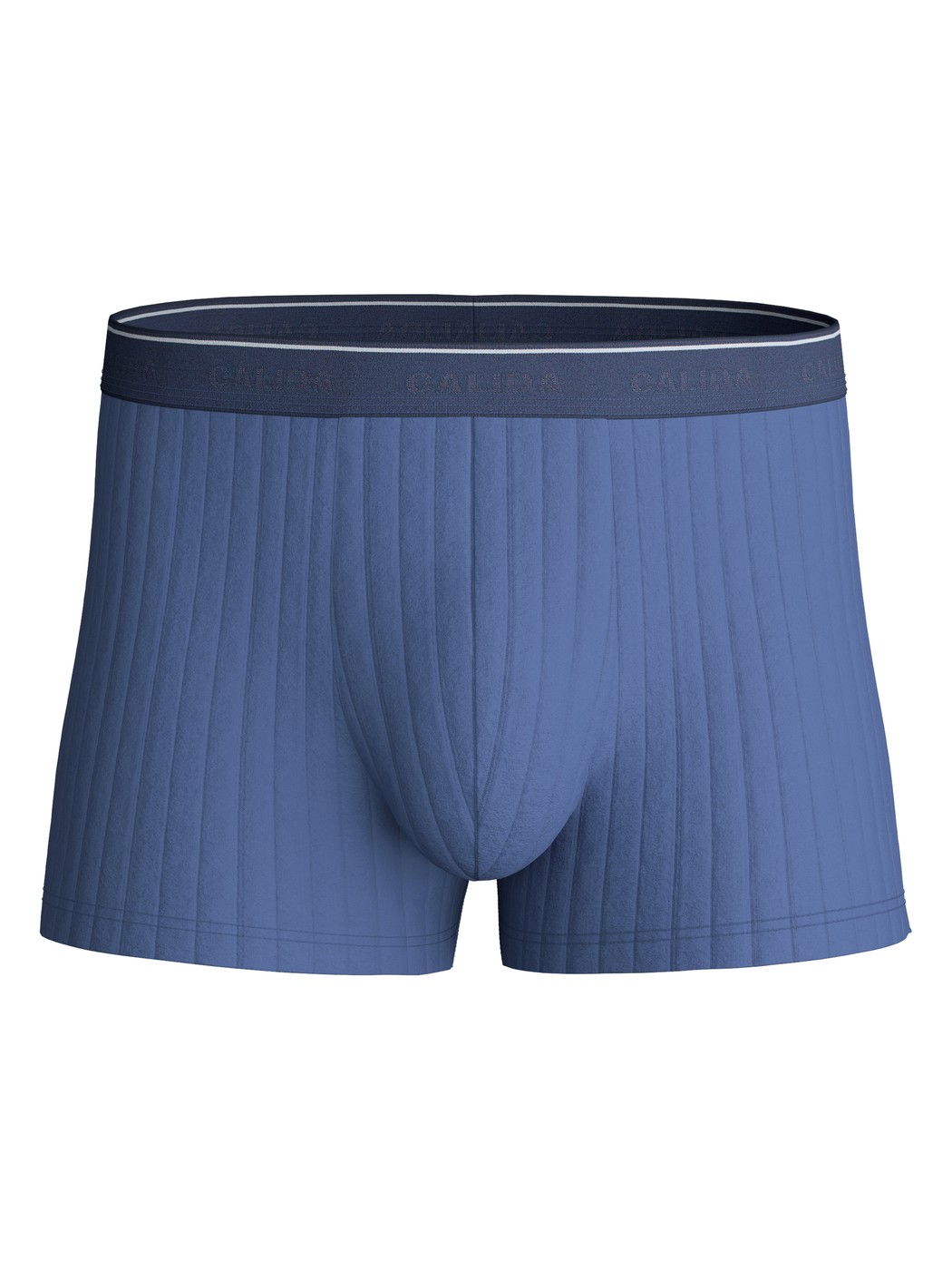 Homme - Boxer brief, ceinture élastique en Coton de couleur Bleu, Unicolore, de la série Pure & Style de CALIDA
