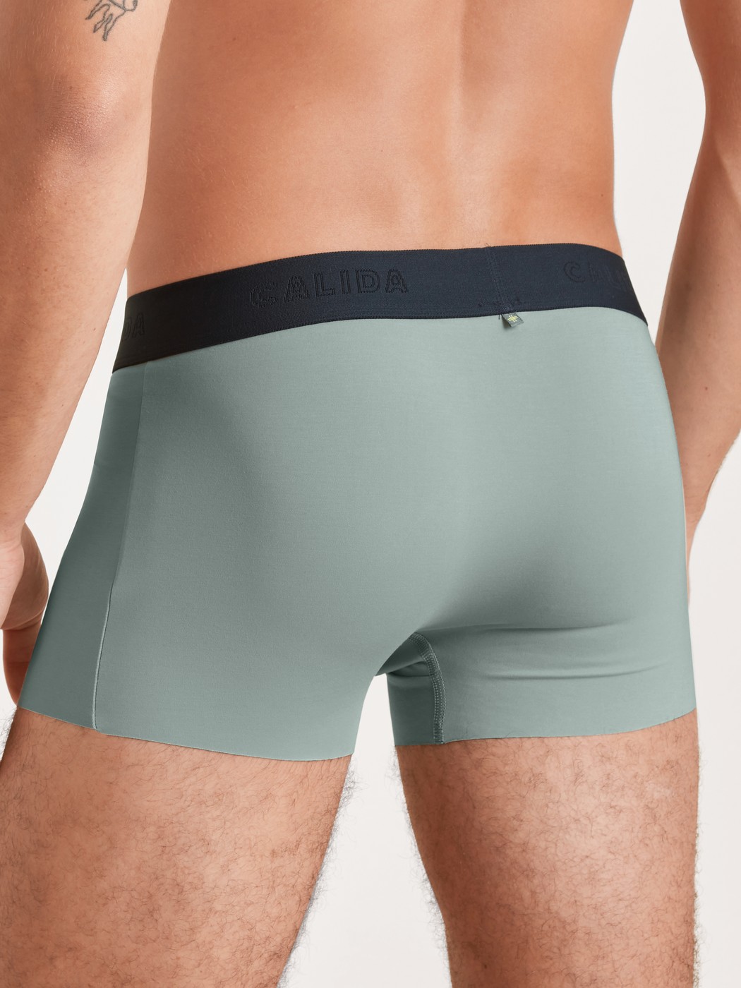 Boxer brief with elastic waistband